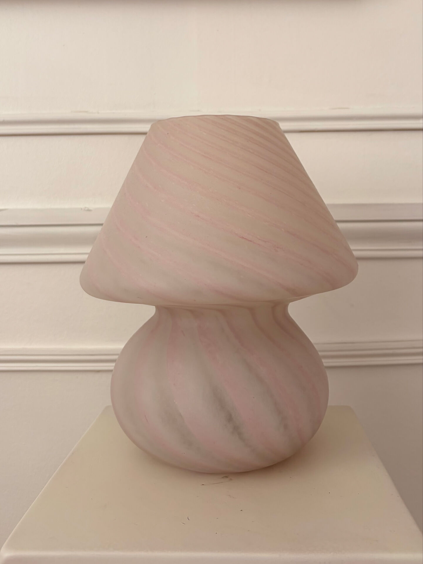 Mushroom lamp in Murano glass from the 1970s