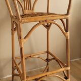 High bar rattan stool