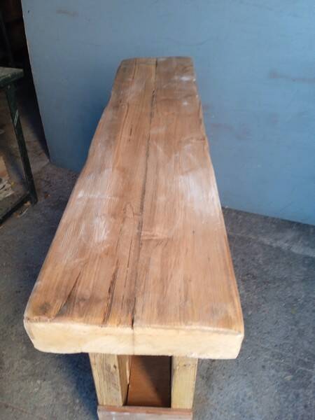 Brutalist console 120 cm solid wood