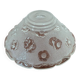 Moulded glass lampshade with floral decoration, granite texture.