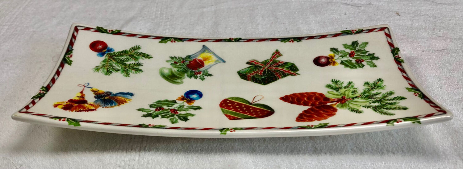 Ravier earthenware tray Gien Noel