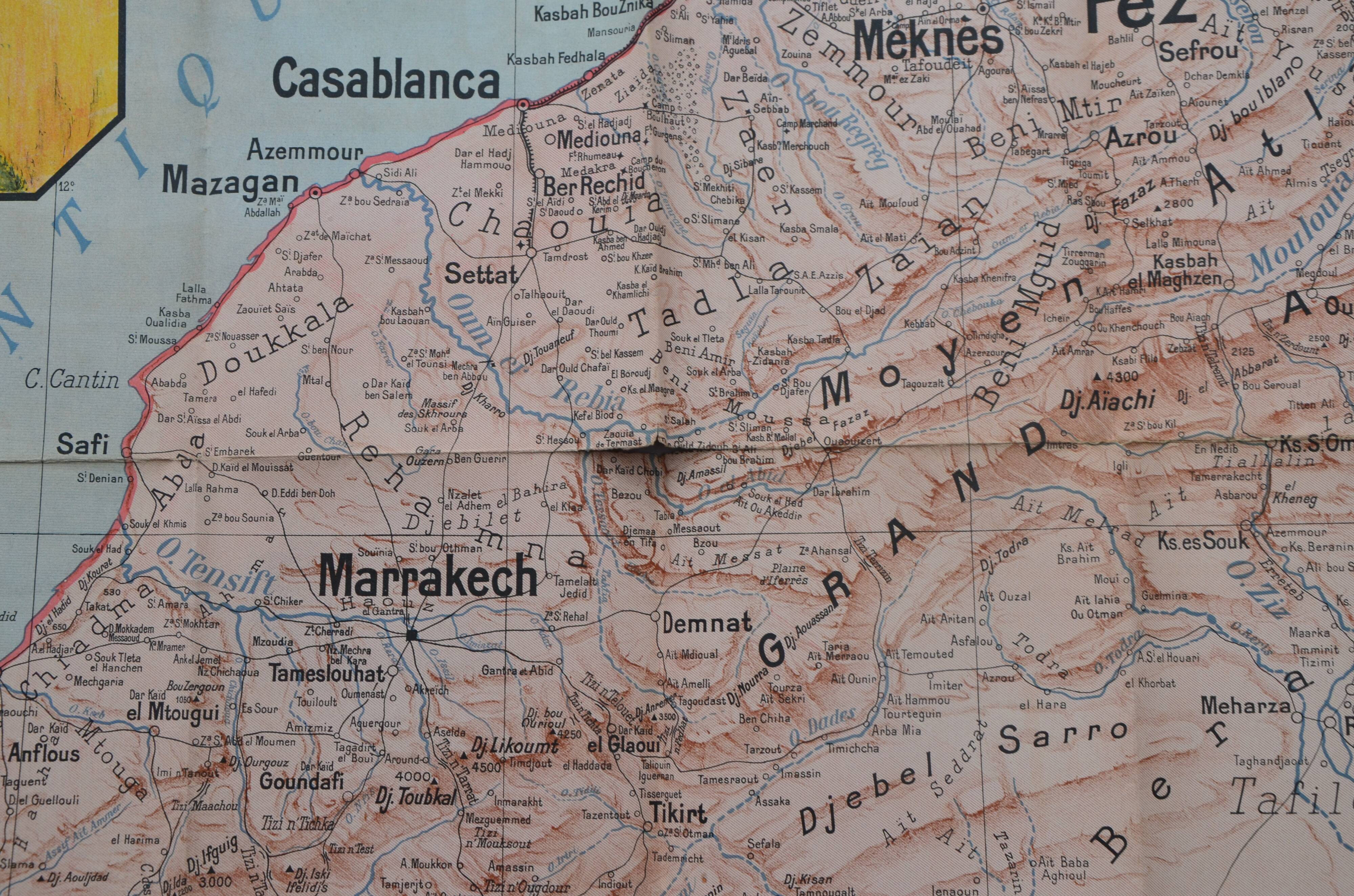 Toutey, Morocco map table