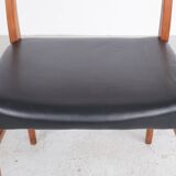 Teak and leather chairs by Arne Wahl Iversen for Glyngøre Stolefabrik, 1960