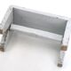 Small grey bench or wooden step stool, plant stand from the 1950s.