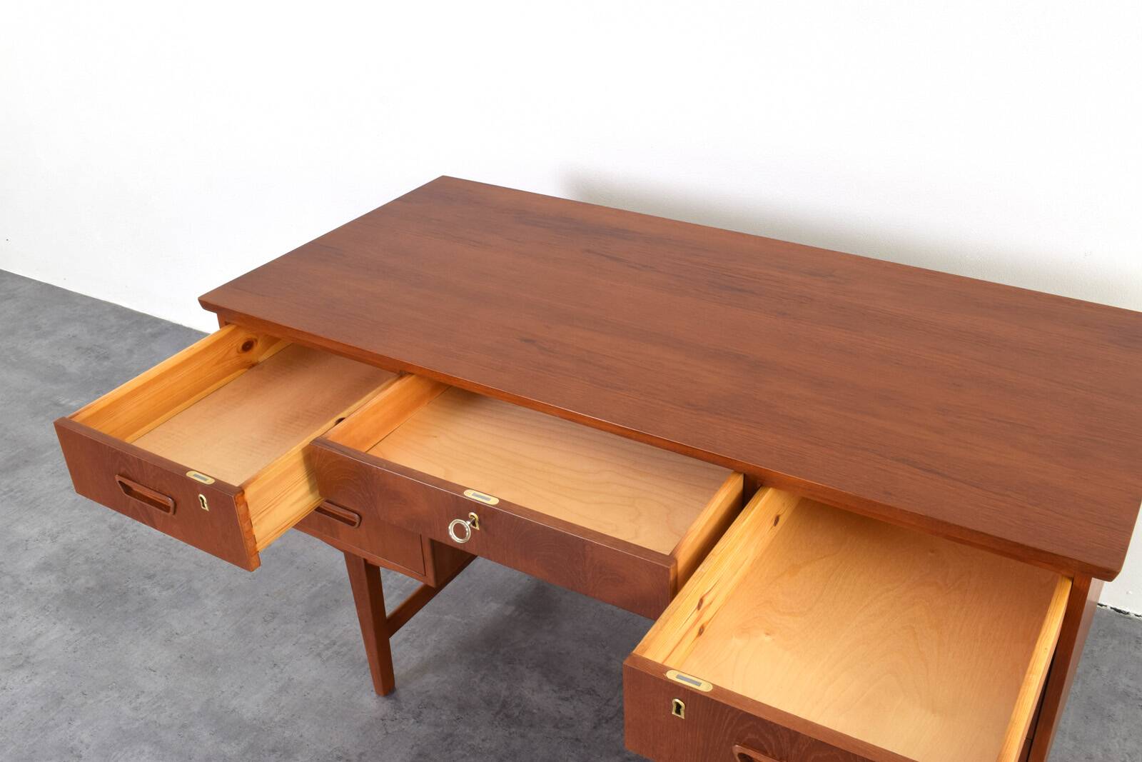 Mid-Century Modern Danish Teak Executive Desk, 1960s