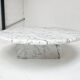 Solid Carrera marble coffee table, 1980s