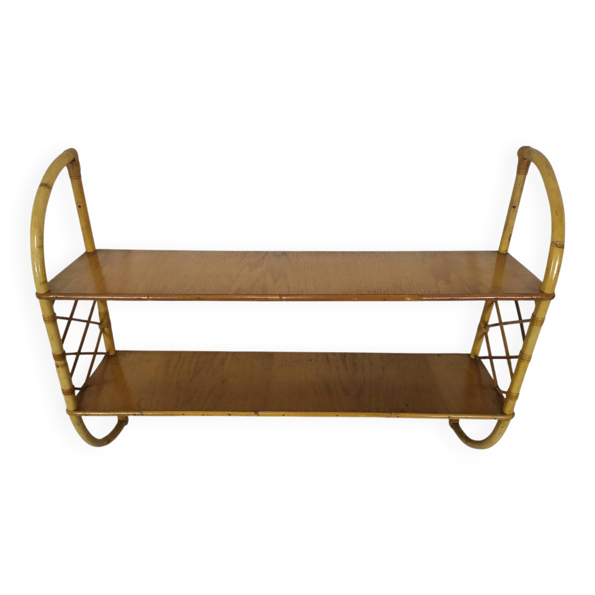 Vintage rattan shelf