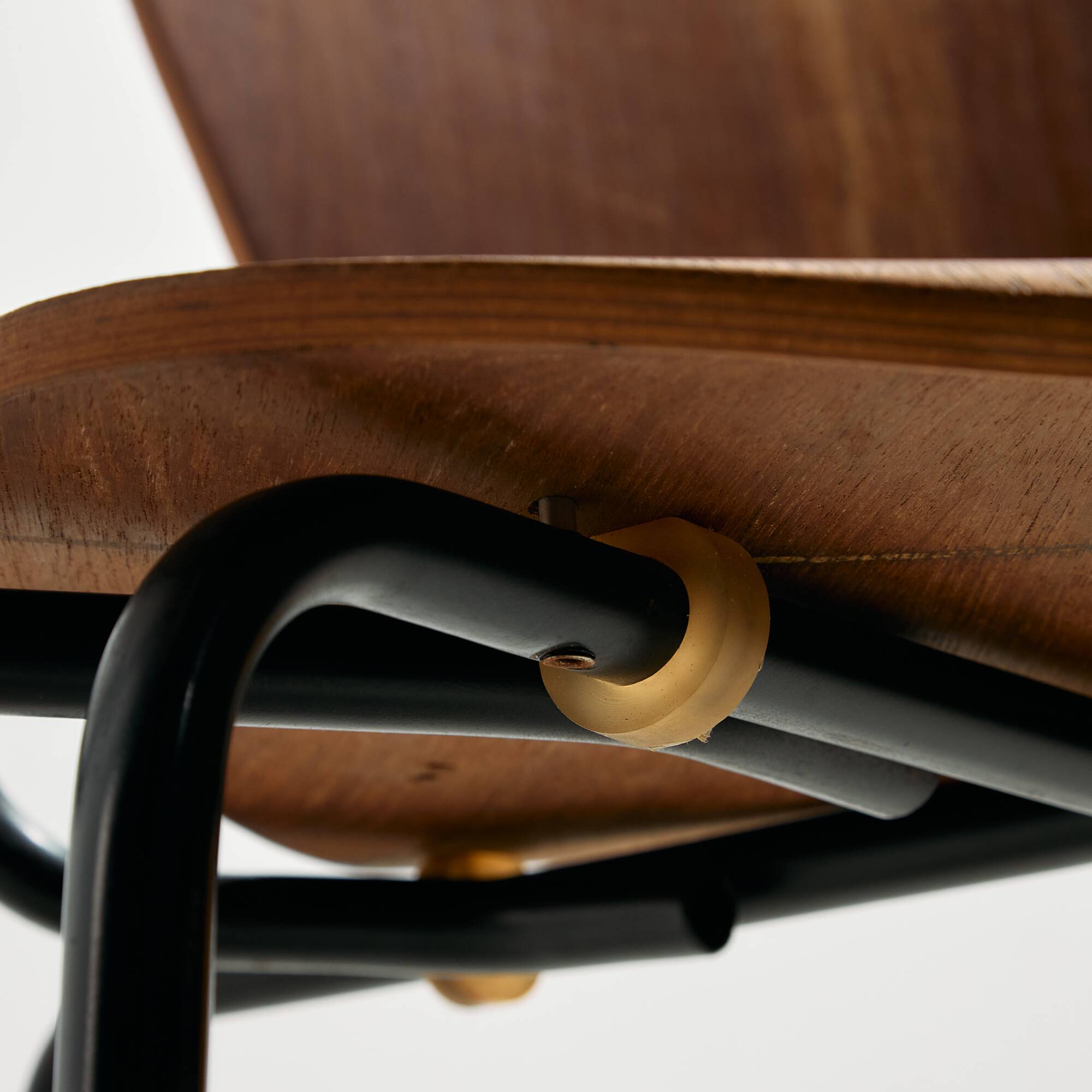 Teak chair with writing tablet