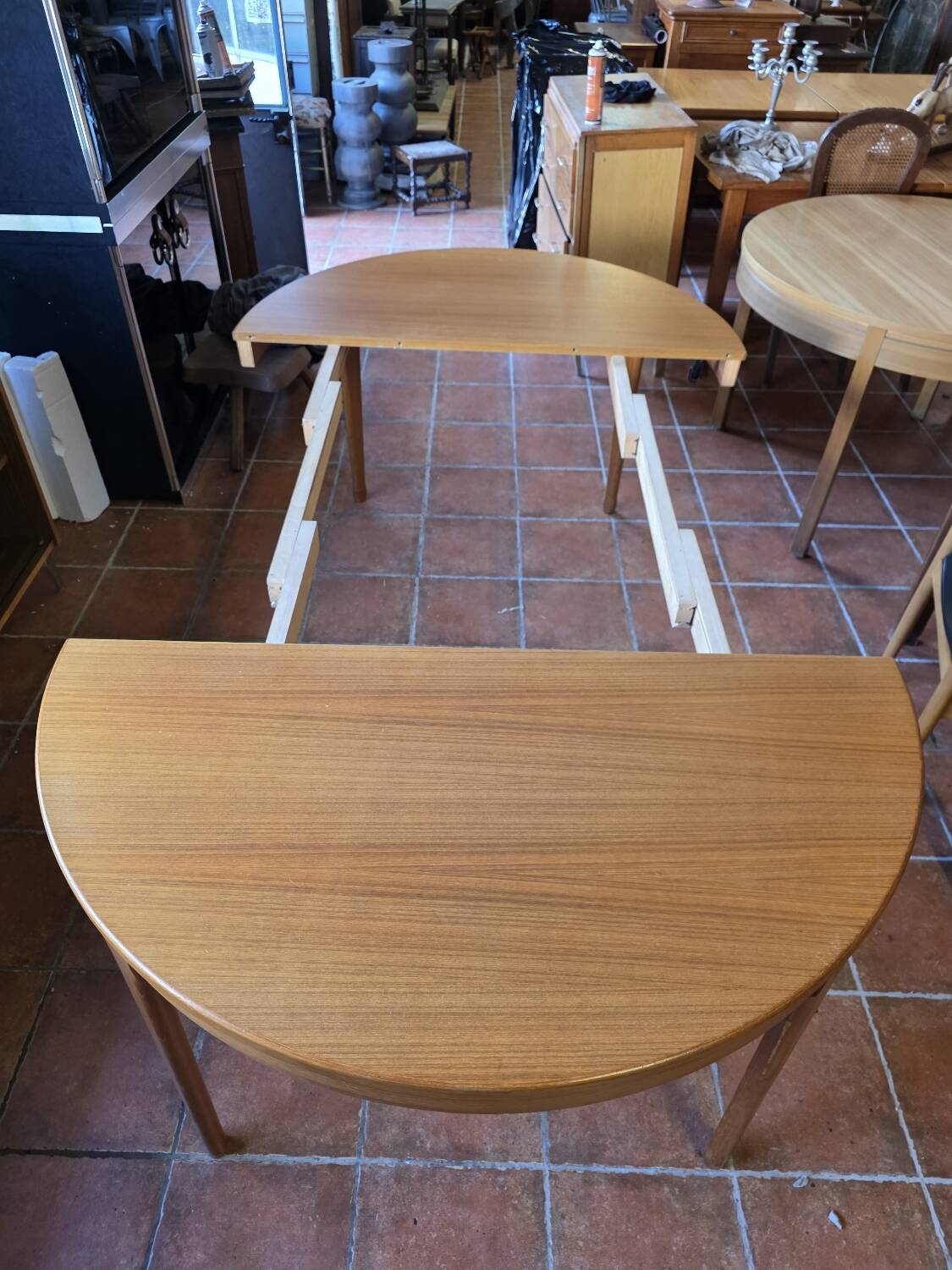 Scandinavian extendable teak table from the 1960s.