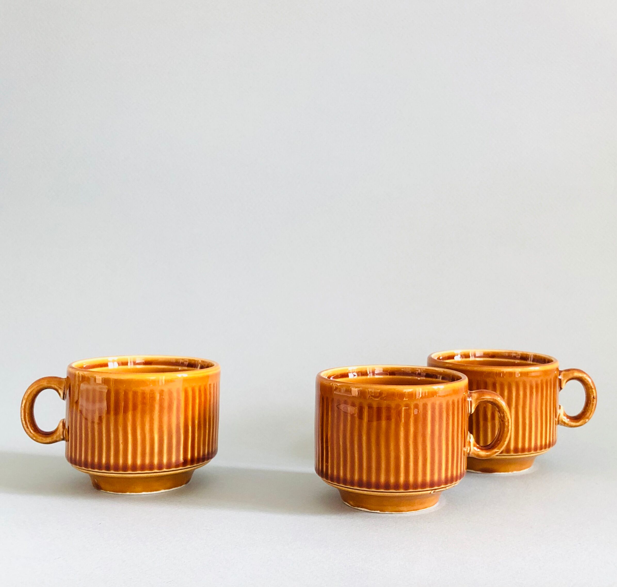 Ensemble de 6 tasses à café et coupelles italiennes Pagnossin Treviso