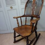 Chaise à Bascule Windsor Antique du 19ème Siècle