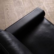 Pair of Dieter Rams Model 620 lounge chairs black leather for Vitsoe 1980s
