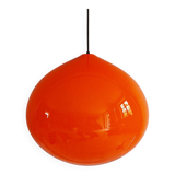 XXL onion pendant light in orange opaline, design Alessandro Pianon, Vistosi, 1960
