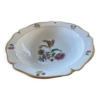 Plat rond et creux porcelaine de Lourioux