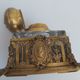 Bronze and crystal inkwell nineteenth Louis XVI and Marie-Antoinette medallion