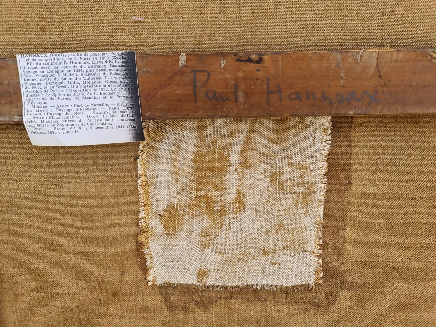 Old painting Paul Hannaux Bouquet of flowers