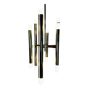 Vintage brass tubular Boulanger pendant lamp