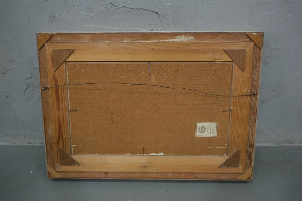 Ove Olson, Swedish painting, 1956, Oil on Panel