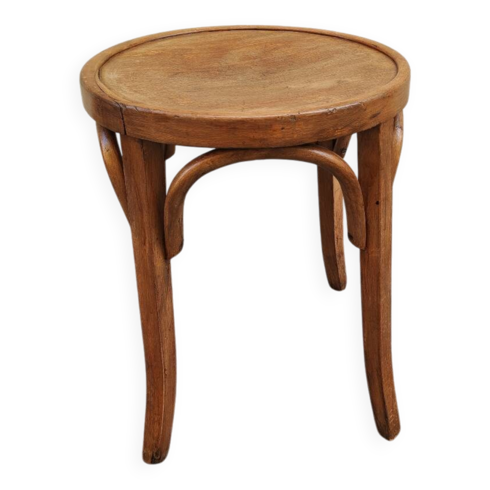 Curved wooden stool