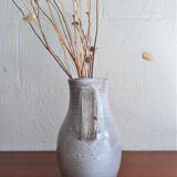 Vintage ceramic pitcher Jeanne and Norbert Pierlot glazed sandstone 1950