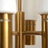 1950s brass and glass chandelier by Hans-Agne Jakobsson
