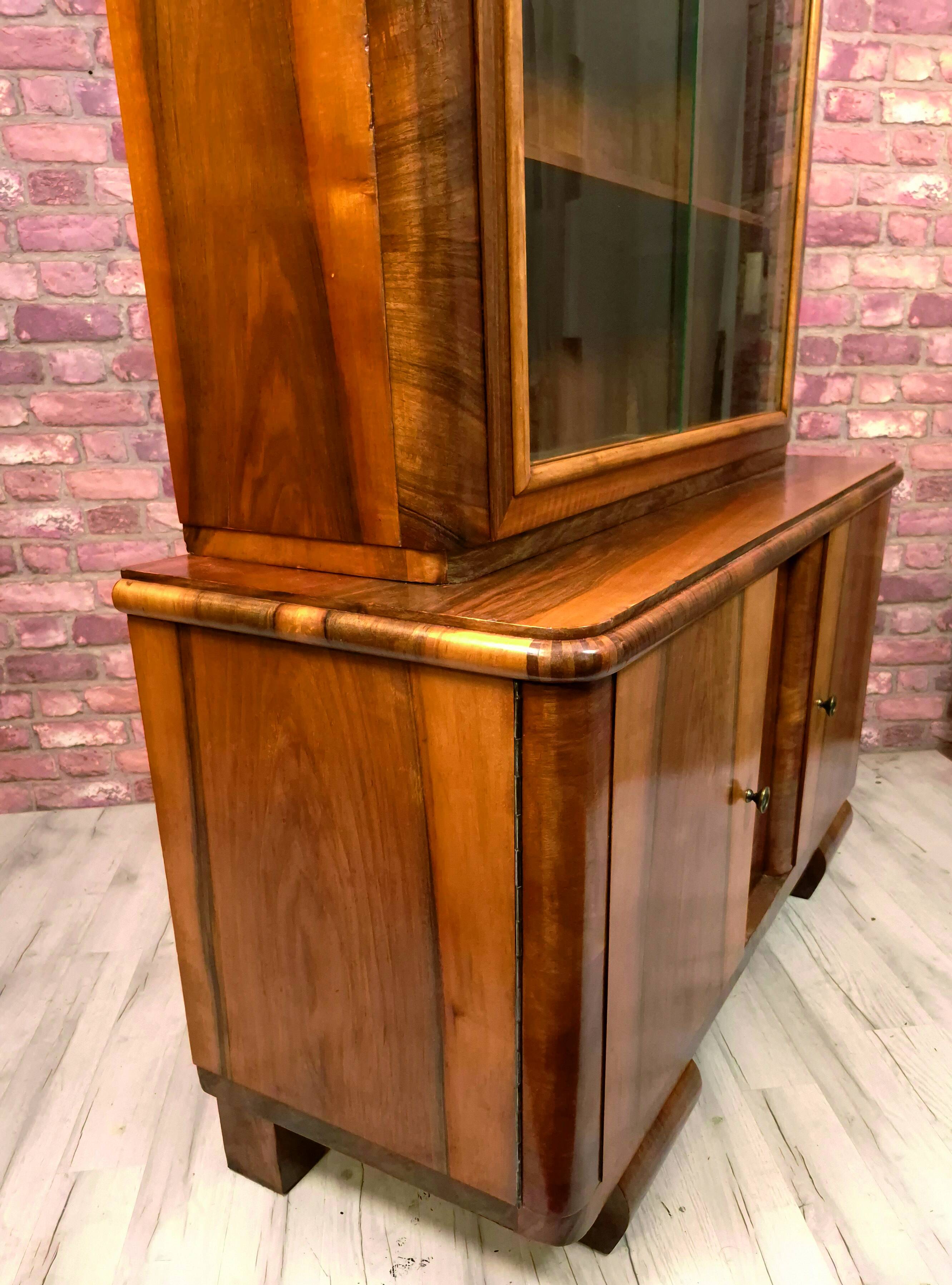 Renovated art deco display cabinet - credenz, 1930s