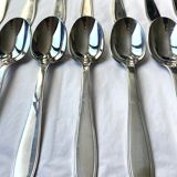 Christofle cutlery set - 11 fourchettes de table et 11 cuillères à soupe - Art déco - Métal argenté