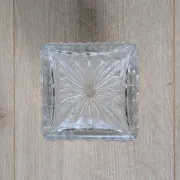 Square Whisky Carafe with Diamond Point Decoration in Moulded-Cut Glass