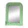 Classic antique mirror – wooden and plaster frame – repainted green from the 60s