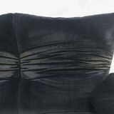 Maralunga 2seater sofa in dark grey striped fabrics by Vico Magistretti for Cassina