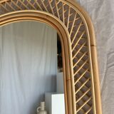 Rattan foot mirror with braces H:2m