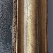Old gilded mirror and old mercury glass - wall mirror with gold leaf