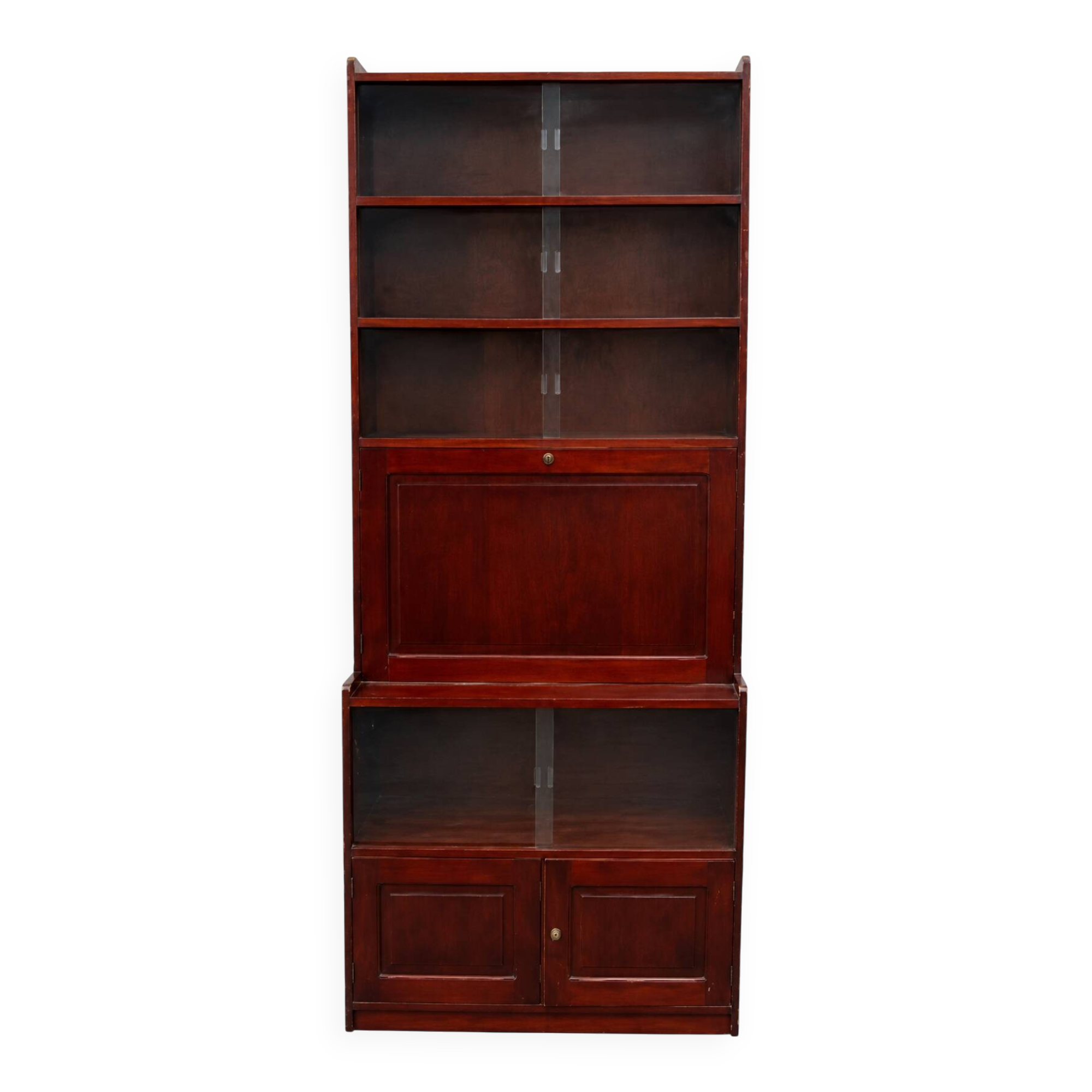 Bureau, bibliothèque vitrée, secrétaire vintage