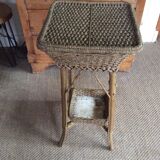 Rattan side table