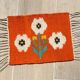Carpet rolakan in wool decoration tulips 46cm x 25cm