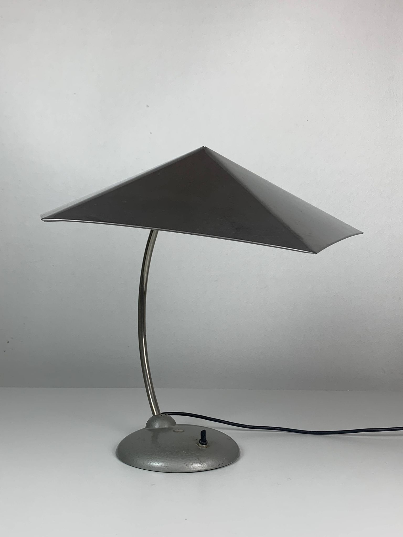 Modernist metal Bauhaus desk lamp, 1960s