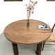 Table ronde années 50 constructiviste noyer
