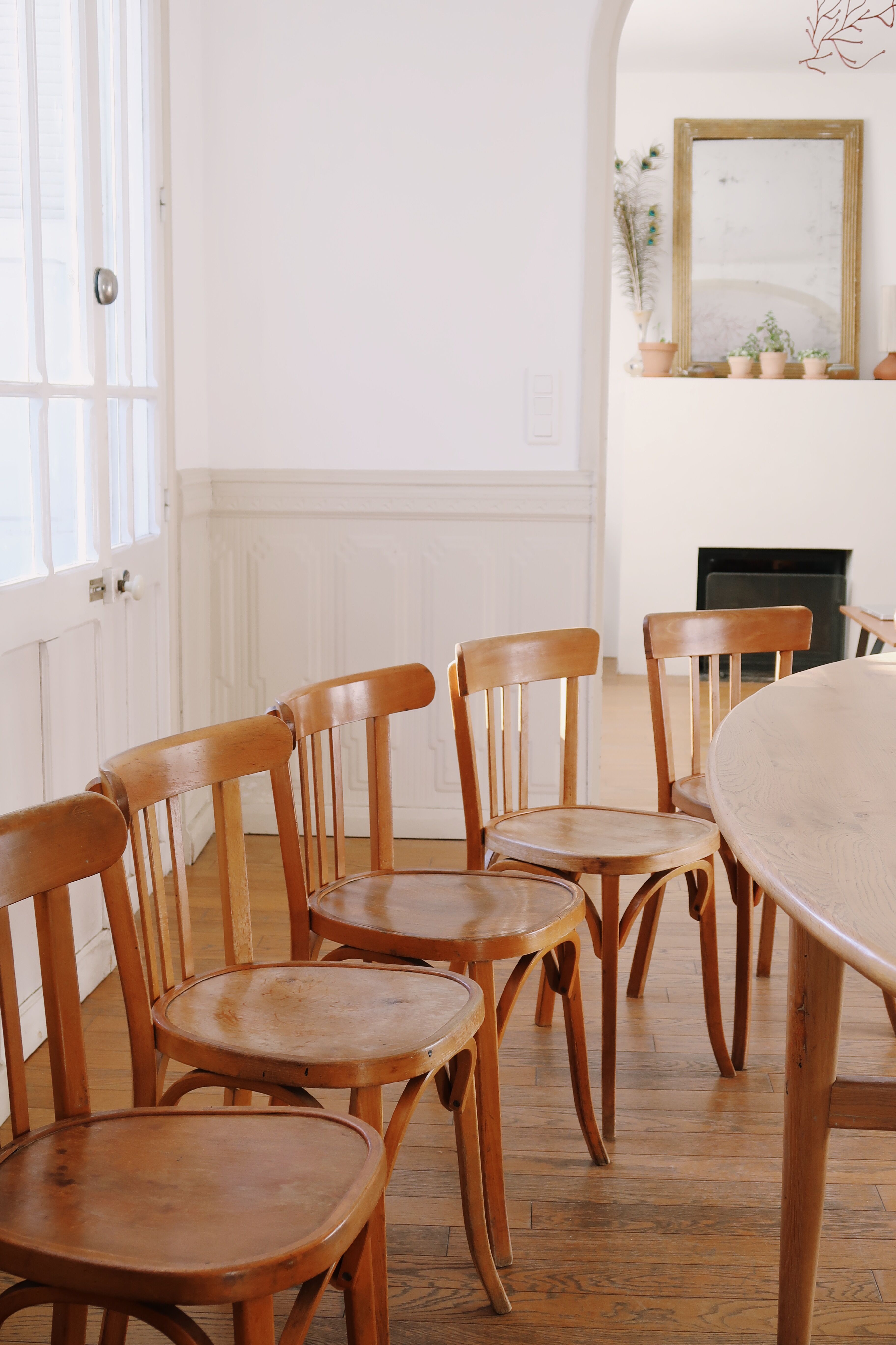 Set of 10 baumann bistro chairs