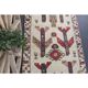 Vintage Turkish Oushak Handmade Wool Cotton White Runner Rug 111x343