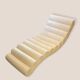 Scandinavian meridian 1980s with metal structure in imitation white leather