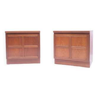 Pair of vintage Nathan Scandinavian bedside tables