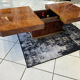 Table basse bar  en Loupe d’orme maison  Lancel vintage 1970