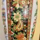 Chinese baluster porcelain vase with polychrome decoration of flowers and pagoda size xxl