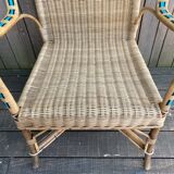 Old rattan armchair