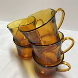 Five Duralex coffee cups