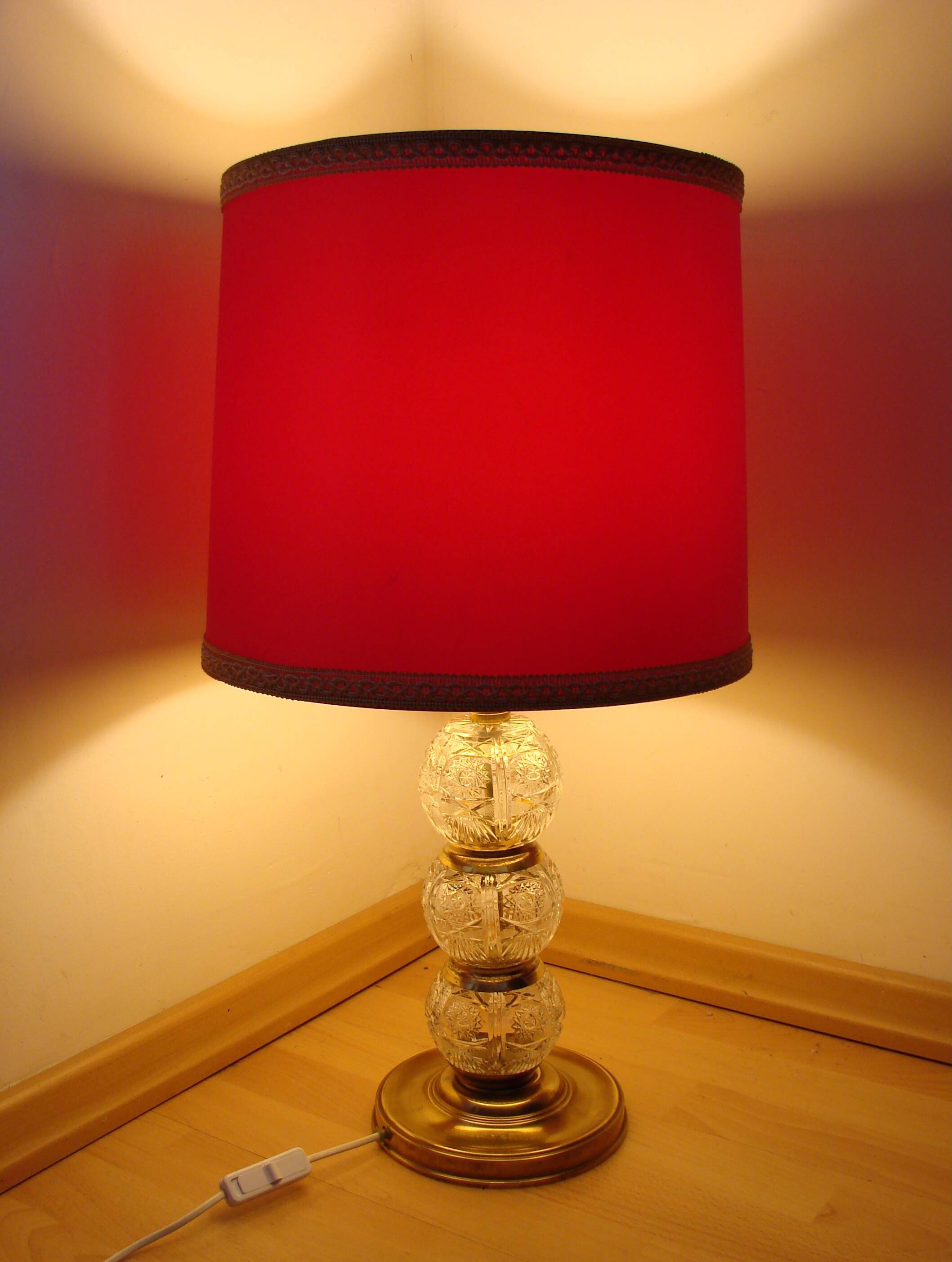 Vintage crystal lamp, 1970s