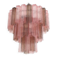 Fume’ and pink “tronchi” murano glass chandelier d60-3l
