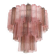 Fume’ and pink “tronchi” murano glass chandelier d60-3l