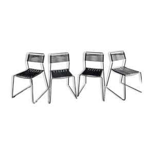 Lot de 4 chaises scoubidou,