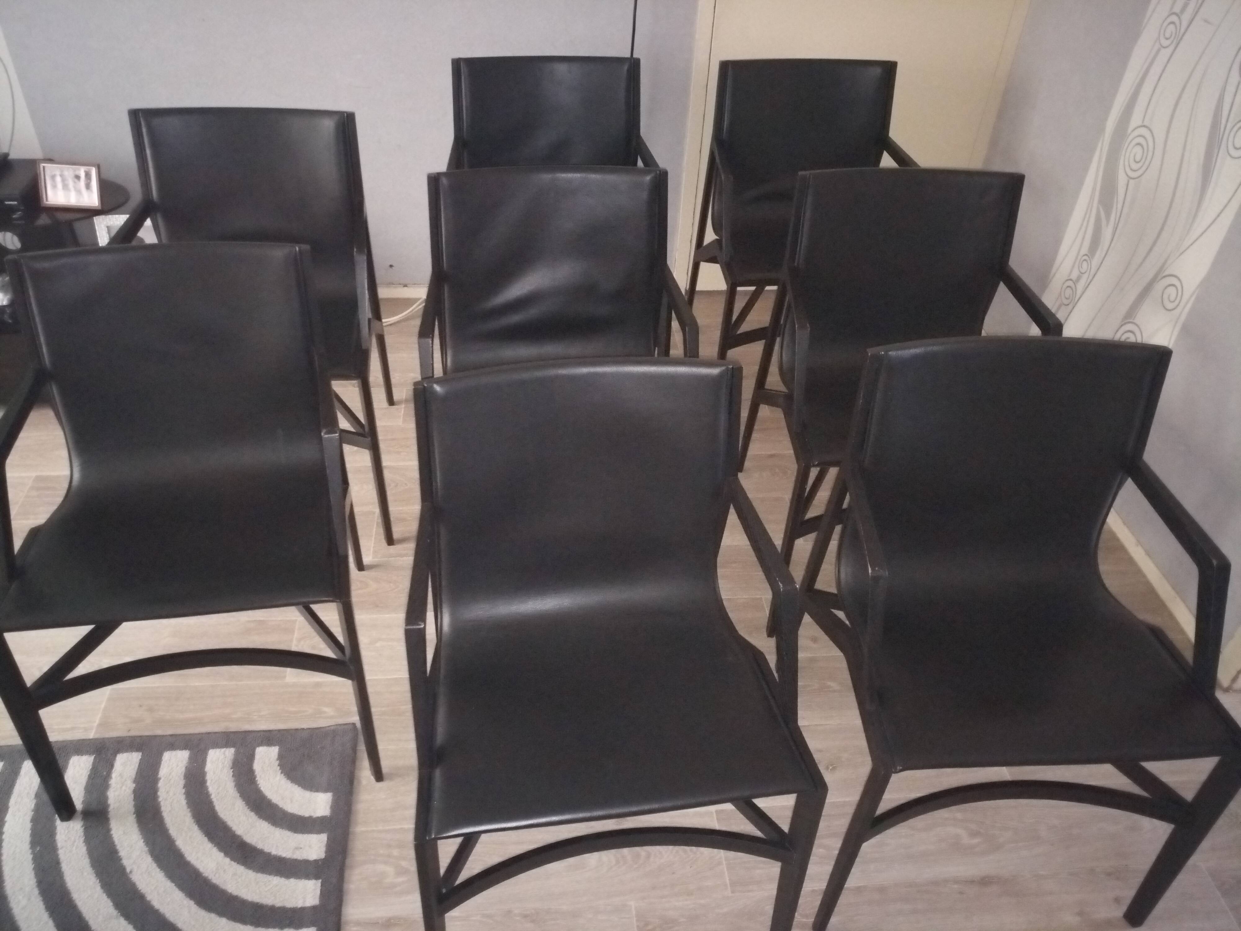 set of 8 Dordini designer armchairs